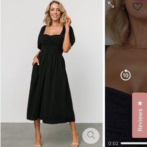 Baltic Born Black Sleeveless Midi Sundress